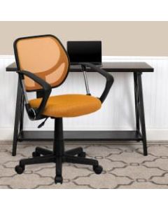 Flash Furniture Mesh Low-Back Swivel Task Chair, Orange/Black