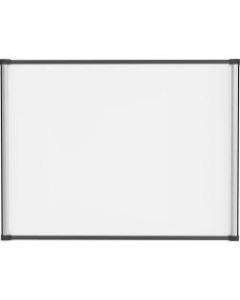 Lorell Magnetic Dry-Erase Whiteboard Combo Board, 48in x 36in, Aluminum Frame With Black Finish
