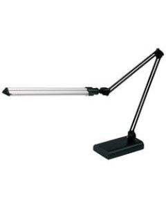 Realspace Architect Desk Lamp, Adjustable, 21-1/2inH, Black/Silver