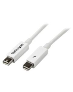 StarTech.com 2m White Thunderbolt Cable - M/M - 6.56 ft Thunderbolt Data Transfer Cable for Storage Drive, iMac, MacBook Pro - First End: 1 x Male Thunderbolt - Second End: 1 x Male Thunderbolt - 2.50 GB/s - White