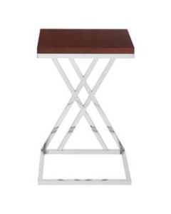 Ave Six Wall Street Table, Coffee, Square, Espresso/Chrome