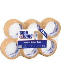 Tape Logic #53 PVC Natural Rubber Tape, 2in x 55 Yd, Clear, Case Of 6 Rolls