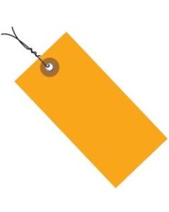 Office Depot Brand Tyvek Prewired Shipping Tags, 6 1/4in x 3 1/8in, Orange, Pack Of 100