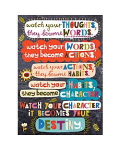 Scholastic POP! Chart, Watch Your Thoughts, 25 3/8in x 19in, Multicolor