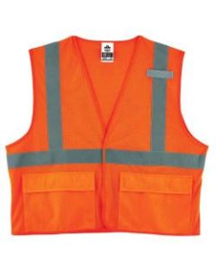 Ergodyne GloWear Safety Vest, Mesh 8220HL, Type R Class 2, Small/Medium, Orange