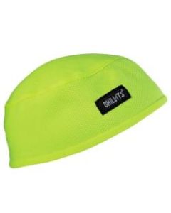 Ergodyne Chill-Its 6630 Terry Cloth Skull Caps, Lime, Pack Of 6 Caps