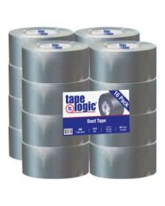 Tape Logic Color Duct Tape, 3in Core, 3in x 180ft, Silver, Case Of 16
