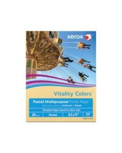 Xerox Vitality Colors Multi-Use Printer Paper, Letter Size (8 1/2in x 11in), 20 Lb, 30% Recycled, Buff, Ream Of 500 Sheets