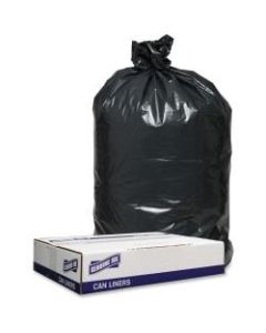 Genuine Joe Low Density Black Can Liners - 33 gal - 33in Width x 39in Length x 1.20 mil (30 Micron) Thickness - Low Density - Black - 100/Carton - Can
