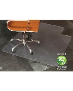 E.S.ROBBINS Natural Origins Hard Floor Chairmat, Standard Lip, 53in x 45in, Clear