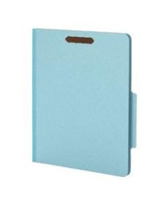 Pendaflex Pressboard Classification File Folders With Fasteners, 8 1/2in x 11in, Letter Size, 60% Recycled, Blue, Box Of 10