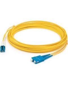 AddOn 15m LC (Male) to USC (Male) Yellow OS1 Duplex Fiber OFNR (Riser-Rated) Patch Cable - 100% compatible and guaranteed to work