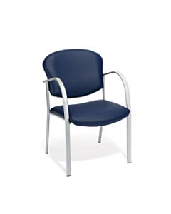 OFM Danbelle Series Anti-Bacterial Contract Reception Chair, Navy/Silver