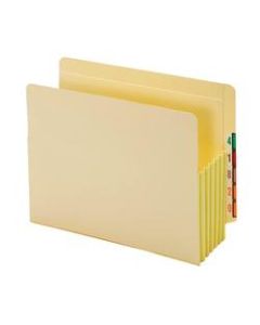 Pendaflex End-Tab File Pockets With Tyvek Gusset, 5 1/4in Expansion, Letter Size, Manila, Pack Of 10 Pockets