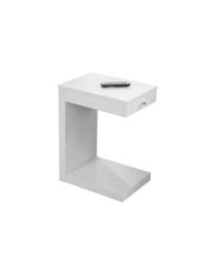Monarch Specialties Accent Table With Storage Drawer, Rectangle, White