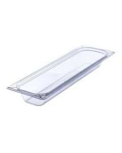 StorPlus 1/2-Size Plastic Food Pans, 2 1/2inH x 6 1/4inW x 20 3/4inD, Clear, Pack Of 6