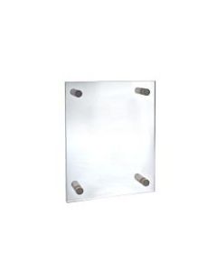 Azar Displays Graphic Size Acrylic Vertical/Horizontal Standoff Sign Holder, 8 1/2in x 11in, Clear