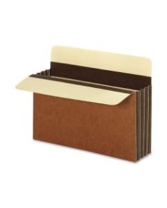 Pendaflex File Pockets, Heavy-Duty, Extra-Wide Accordion, Letter Size, 3 1/2in Expansion, Brown, Box Of 10