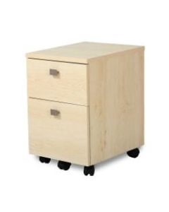South Shore Interface 2-Drawer Mobile File Cabinet, Natural Maple