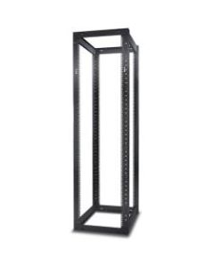 Schneider Electric NetShelter 4 Post Open Frame Rack 44U Square Holes - For Networking - 44U Rack Height x 19in Rack Width - Floor Standing - Black - 2004.20 lb Static/Stationary Weight Capacity