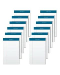 TOPS Double Docket Writing Pads, 5in x 8in, Narrow Ruled, 50 Sheets, White, Pack Of 12 Pads