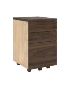 Ameriwood Home AX1 18-3/4inD Vertical 3-Drawer Mobile Pedestal Cabinet, Walnut