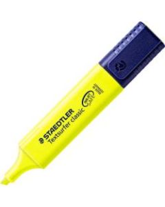 Staedtler Textsurfer Classic Highlighters, Chisel Point, 1.5 mm, Fluorescent Yellow, Pack Of 10 Highlighters