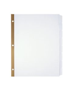 Office Depot Brand Erasable Big Tab Dividers, 8-Tab, White