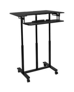 Mount-It! MI-7968 Rolling Sit-Stand Workstation, Black