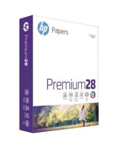 HP Premium 28 Laser Print Copy Paper, Letter Size (8 1/2in x 11in), 28 Lb, 100 (U.S.) Brightness, Bright White, Ream Of 500 Sheets