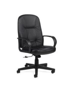 Global Arno Bonded Leather High-Back Chair, Black