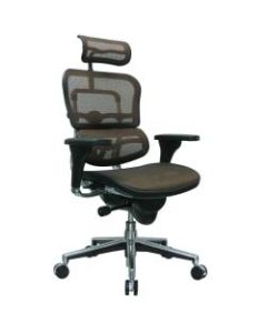 Raynor Ergohuman High-Back Ergonomic Mesh Chair, Orange/Chrome
