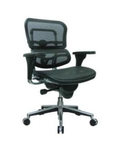 Raynor Ergohuman Mid-Back Ergonomic Mesh Chair, Gray/Chrome
