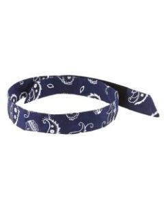 Ergodyne Chill-Its 6705 Evaporative Cooling Bandanas, Navy Western, Pack Of 24 Bandanas