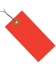 Office Depot Brand Tyvek Prewired Shipping Tags, 2 3/4in x 1 3/8in, Red, Pack Of 100