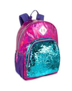 Trailmaker Sequin Hologram Backpack, Pink