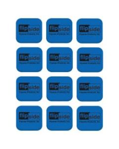 Flipside Magnetic Whiteboard EVA Foam Student Erasers, 1inH x 2inW x 2inD, Blue, Pack Of 12