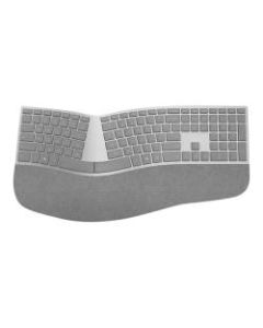 Microsoft Surface Ergonomic Keyboard - Keyboard - wireless - Bluetooth 4.0 - QWERTY - US - alcantara gray - demo, commercial