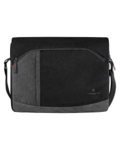 Volkano Breeze Shoulder Bag With 15.6in Laptop Pocket, Black/Gray