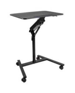 Mount-It! MI-7969 Height-Adjustable Rolling Sit-Stand Workstation, Black