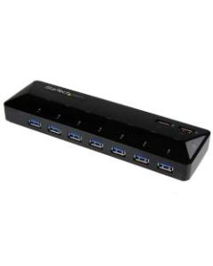 StarTech.com 7-Port USB 3.0 Hub plus Dedicated Charging Ports - 2 x 2.4A Ports - Desktop USB Hub and Fast-Charging Station - 7-Port USB 3.0 Hub plus two Dedicated Charging Ports