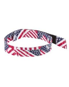 Ergodyne Chill-Its 6705 Evaporative Cooling Bandanas, Stars & Stripes, Pack Of 24 Bandanas