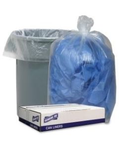Genuine Joe Low Density Can Liners - 33 gal - 33in Width x 39in Length x 1.40 mil (36 Micron) Thickness - Low Density - Clear - 100/Carton
