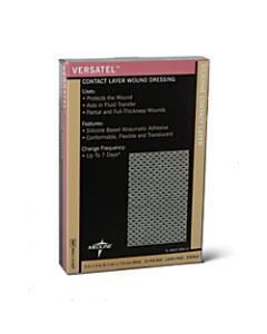 Versatel Contact Layer Dressings, 8in x 12in, Translucent, 5 Dressings Per Box, Case Of 5 Boxes