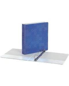 Oxford 1-1/2in Back-mounted Round Ring Binder - 1 1/2in Binder Capacity - 350 Sheet Capacity - Round Ring Fastener(s) - 2 Internal Pocket(s) - Blue - 1 Each
