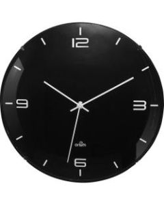 Orium Eleganta Wall Clock - Analog - Quartz - Black Main Dial - Black/Plastic Case