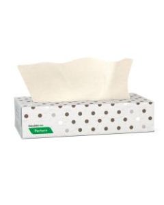 Cascades PRO Perform, Latte, 2-Ply Facial Tissues, 100% Recycled, Beige, 100 Tissues Per Box, Case Of 30 Boxes