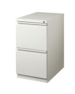 WorkPro 23inD Vertical 2-Drawer Mobile Pedestal File Cabinet, Metal, Light Gray