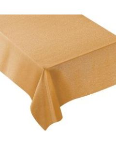 Amscan Metallic Fabric Table Cover, 60in x 84in, Gold