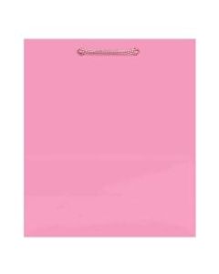 Amscan Glossy Medium Gift Bags, 9-1/2inH x 7-3/4inW x 4-1/2inD, New Pink, Pack Of 10 Bags